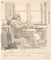Portret J. Th. Dziadek Lundbye, radca wymiaru sprawiedliwości i administrator celny E. Bonnevie