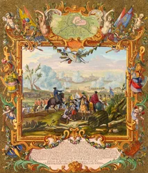 Zdobycie twierdzy Audenarde przez wojska alianckie w 1708 r., początek XVIII wieku.