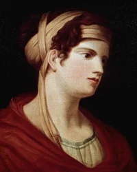 Portret hrabiny Therese Brunswick. Hrabina, która zainspirowała Ludwiga van Beethovena (1770-1827) do sonaty księżycowej, Opus 27 nr 2. Obraz Giovanniego Battisty (1751-1830), olej na płótnie, początek XIX wieku. Miejsce urodzenia Beethovena, Bonn (Niemcy)