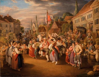 Dożynki z tańcem koguta, 1839.