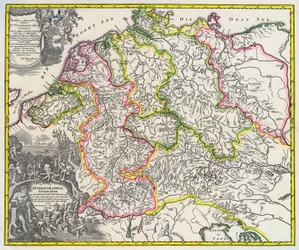 Mapa hydrograficzna Niemiec ok. 1720 r. (rycina)