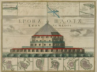 Plan Twierdzy Kronsztad, 1750