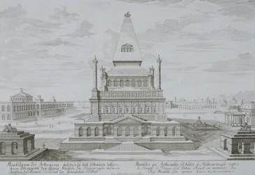 Mauzoleum w Halikarnasie, Bodrum, Turcja, z "Szkicu architektury historycznej", 1721 r.