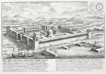 Pałac Dioklecjana (245-313), Split, Jugosławia, z „Projektu architektury historycznej”, 1721