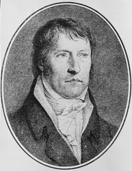 Portret Georga Wilhelma Friedricha Hegla (1770-1831), niemieckiego filozofa, rytowany ok. 1825 przez F.W. Bollingera (1777-1825)
