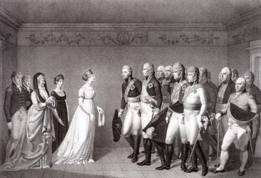 Spotkanie Luizy pruskiej z następcą tronu Aleksandrem Rosji w Memel, 1805