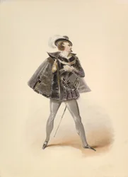 Studium kostiumowe dla Belmonte w porwaniu z seraju W.A. Mozarta, ca. 1830-50.