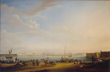 Widok Placu Pałacowego i Ogrodu Letniego od strony Petersburga, ok. godz. 1800