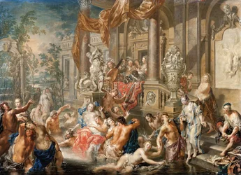 Scena fontanny przed pałacem, 1731-1734.