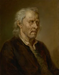 Portret starca z siwymi włosami