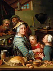Wnętrze kuchenne z figurami, II poł. XVIII w.