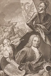 Portret Georga Philippa Rugendasa 1666-1742, c. 1745.