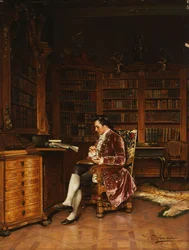 W bibliotece,