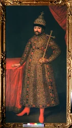 Portrait du tsar de Russie Michel I Fiodorovitch Romanov (1596-1645) (Portret cara Rosji Michała I Fiodorowicza) - Peinture de Johan Heinrich Wedekind (1674-1736), olej na płótnie