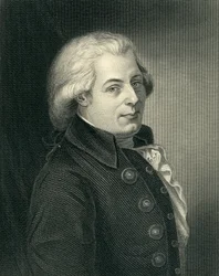Portret Wolfganga Amadeusza Mozarta, 1756-91, kompozytora austriackiego, rytowany przez Lazarusa Gottlieba Sichlinga, 1812-63