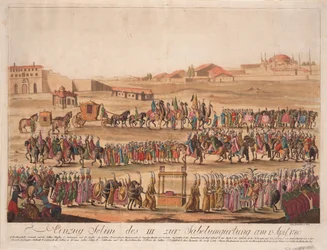 Wjazd sułtana Selima III do przepasania szabli w dniu 13 kwietnia 1789 r. 1789