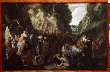 „Nauczanie św. Jana Chrzciciela” (Głoszenie św. Jana Chrzciciela) Obraz Johanna Hulsmana (XVII w.) 1635 Muzeum Ermitażu, Sankt Petersburg