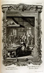 Ilustracja z świętej fizyki lub historii naturalnej Biblii