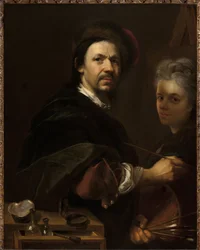 Autoportret z żoną - Autoportret z żoną - Jan (Johann) Kupecky (Kupetzky) (1667-1740). olej na płótnie
