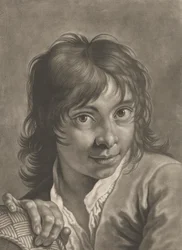 Portret chłopca z koszem