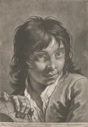Portret chłopca z koszem