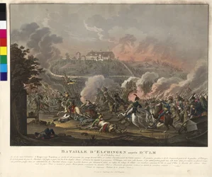 Bitwa pod Elchingen 14 października 1805 (akwaforta i akwatinta)