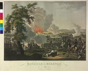 Bitwa pod Marengo 14 czerwca 1800 (akwaforta i akwatinta)