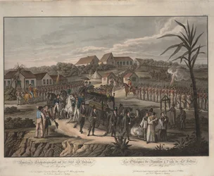 Kondukt żałobny Napoleona Bonaparte na św. Helenie, 1821