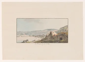 Widok Pout na Lac de Joux Au Pout, pres du Lac de Joux (tytuł na obiekcie) Widoki Szwajcarii (tytuł serii) Collection de quelques vues dessinées en Suisse d