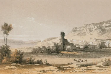 Magdala (Majdal Szams). Akwaforta Bernatza et alii - Steinkopk J.F. Editore