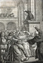 Uniwersytet Karola w Pradze założony w 1348 r. (Uniwersytet Karola w Pradze założony w 1348 r.) Rycina Johanna Michaela Mettenleitera (1765-1853) 1800 Kolekcja prywatna