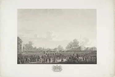Przybycie króla Wilhelma I do Brukseli, 1815 Dwanaście tablic przedstawiających przybycie i inaugurację Wilhelma I w Brukseli oraz bitwy pod Quatre-Bras i Waterloo w 1815 roku (tytuł serii)