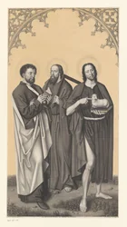 Św Bartłomiej, Tomasz i Jan Chrzciciel Dzieła z kolekcji braci Boisserée (tytuł serii) Galerie des Frères Boisserée (tytuł serii)