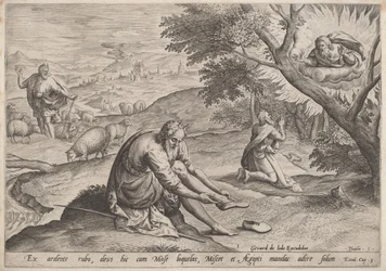 Bóg ukazujący się Mojżeszowi, 1585.