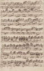 Allegro (klawesyn solo) z I wersji Sonaty nr 6 G-dur na skrzypce i klawesyn obbligato. 1725