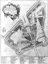 Plan domu i ogrodów w Stowe, Buckinghamshire