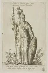 Pallas Athena, płytka 6 z Parnassus Biceps