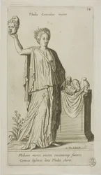 Thalia, Muza Komedii, płytka 14 z Parnassus Biceps