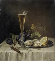 Martwa natura z szampanem i ostrygami, 1857.