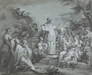 Święty Ignacy Loyola głoszący kazanie, przed 1761 rokiem.