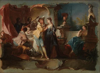 Syn marnotrawny mieszkający z nierządnicami, ok. 1750 (olej na płótnie)