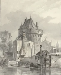 Widok na główną wieżę w Hoorn