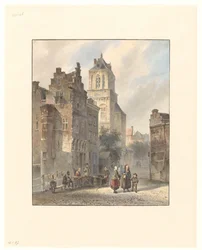 Widok na ratusz w Delft