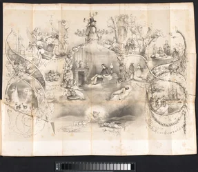 Karykatura w studenckim almanachu Lejdy, 1854
