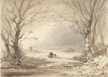 Pejzaż zimowy, 1854.