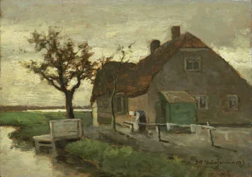 Dom wiejski nad kanałem