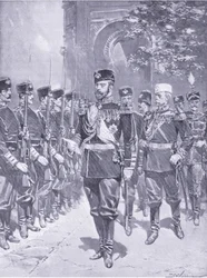 Jego Cesarska Mość car, ilustracja z Cassells History of the rosyjsko-japońskiej wojny t. 1, c.1900