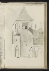 Pejzaż miejski w Grote Kerk w Hoorn
