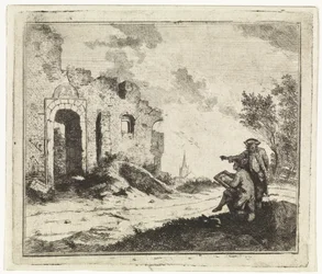 Rysownik w ruinie
