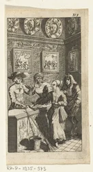 Udawany diabeł Ilustracja książkowa dla Simona de Vries, Seven Duyvelen rządzący i służący w Hedendaeghsche Dienstmaegden, Amsterdam, 1682